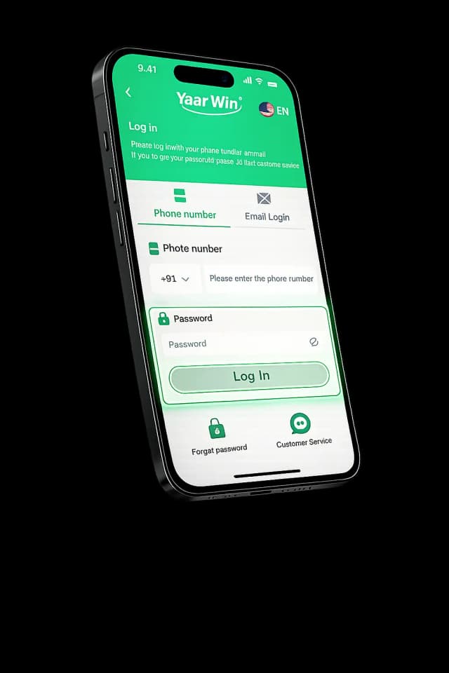 YaarWin Casino login entry