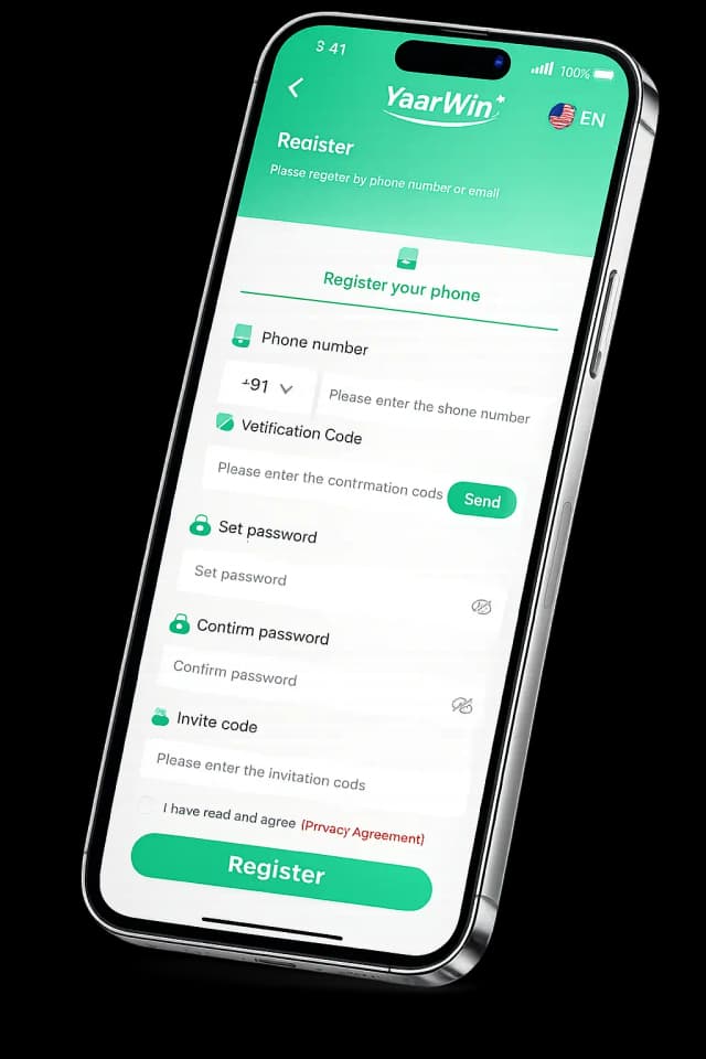 YaarWin Casino register
